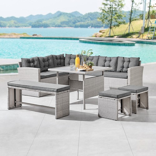 Rattan corner garden - rattan,