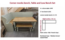 Painted Table, Corner Bench