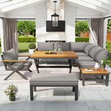 Garden Dining Set, Corner Sofa