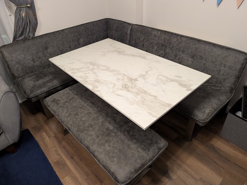Corner dining table and bench - dining,