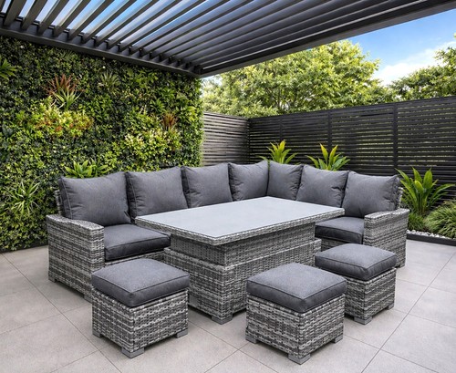 Rattan corner garden furniture - rattan,
