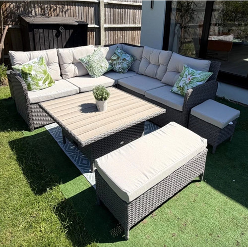 Rattan corner dining - corner, set